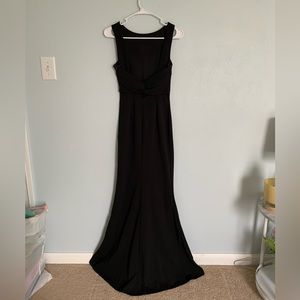 Lulus Love in Your Eyes Black Knotted Mermaid Maxi Dress, Size XS, worn twice